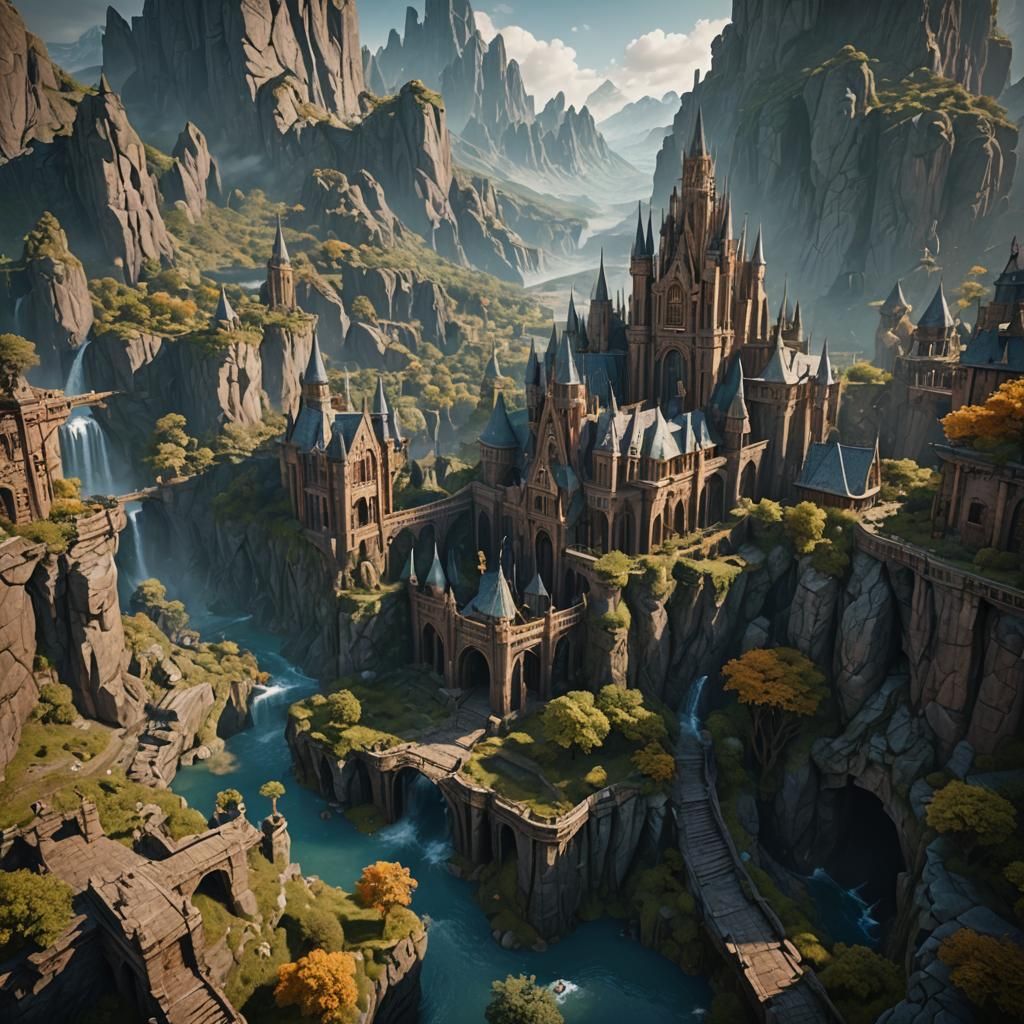 Cinematic fantasy landscape
