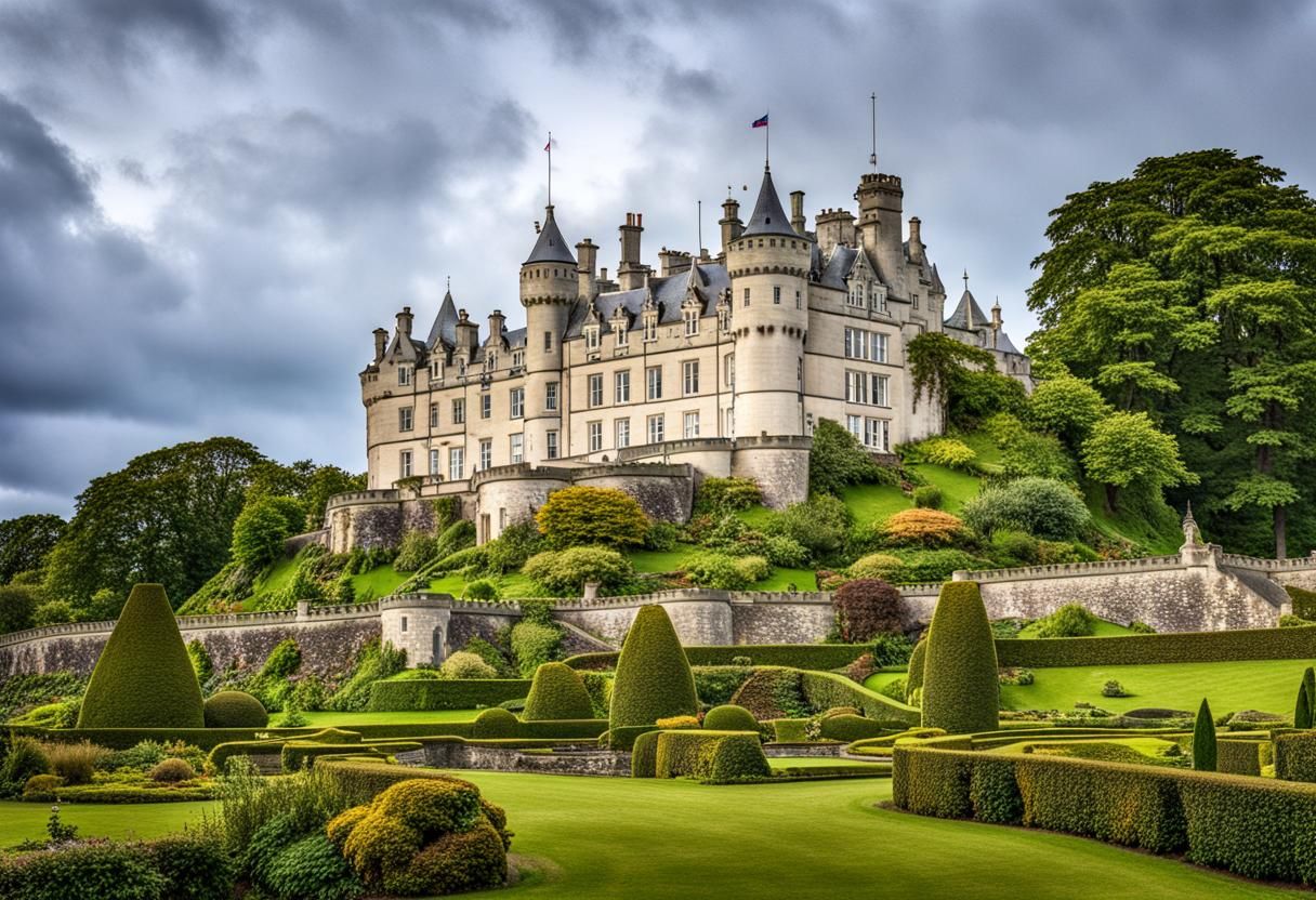 Dunrobin castle (Scotland) - AI Generated Artwork - NightCafe Creator