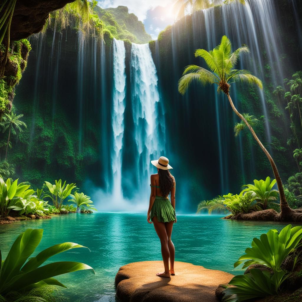 Hawaiian Girl On Enchanted Island  by @Inner Peace