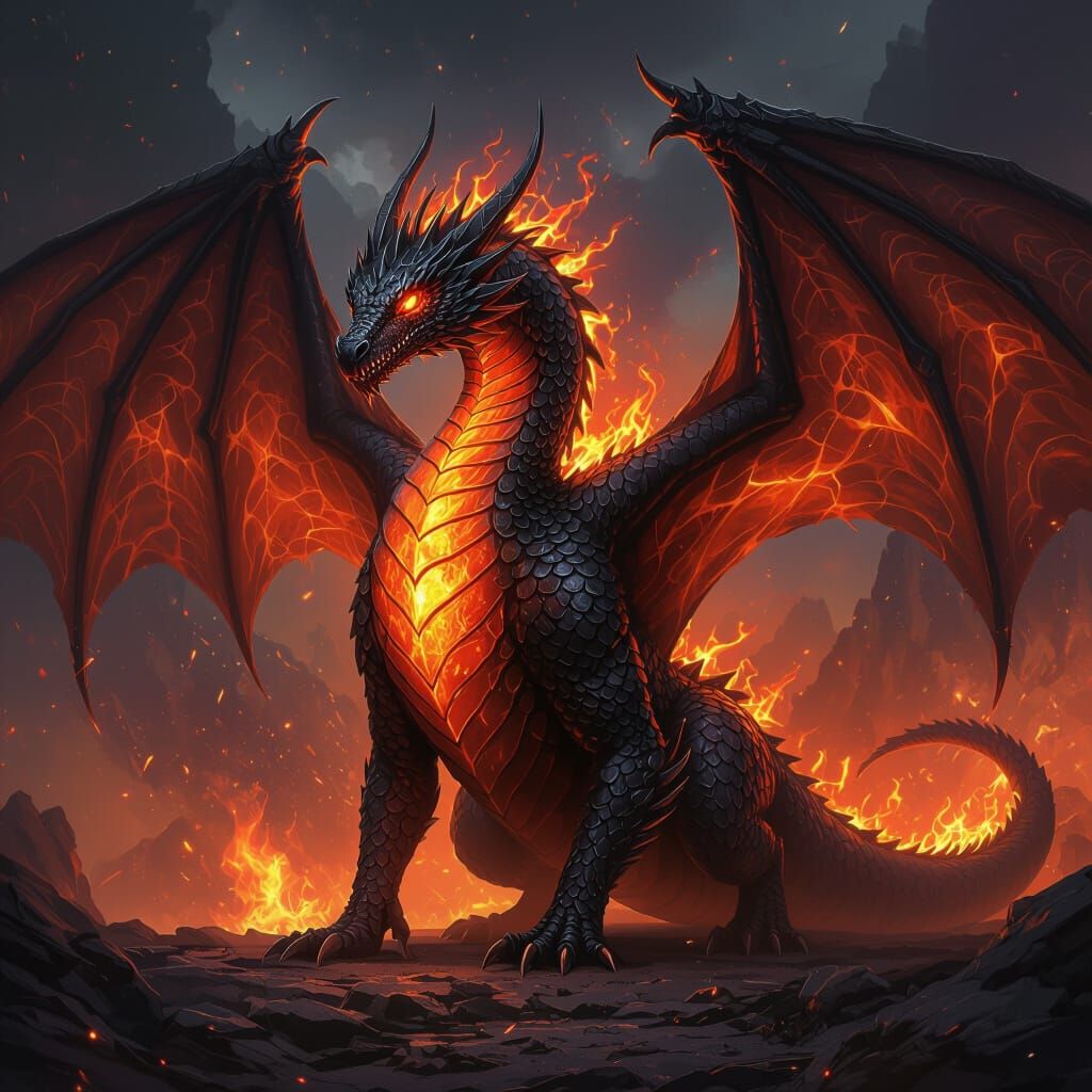 A fire dragon