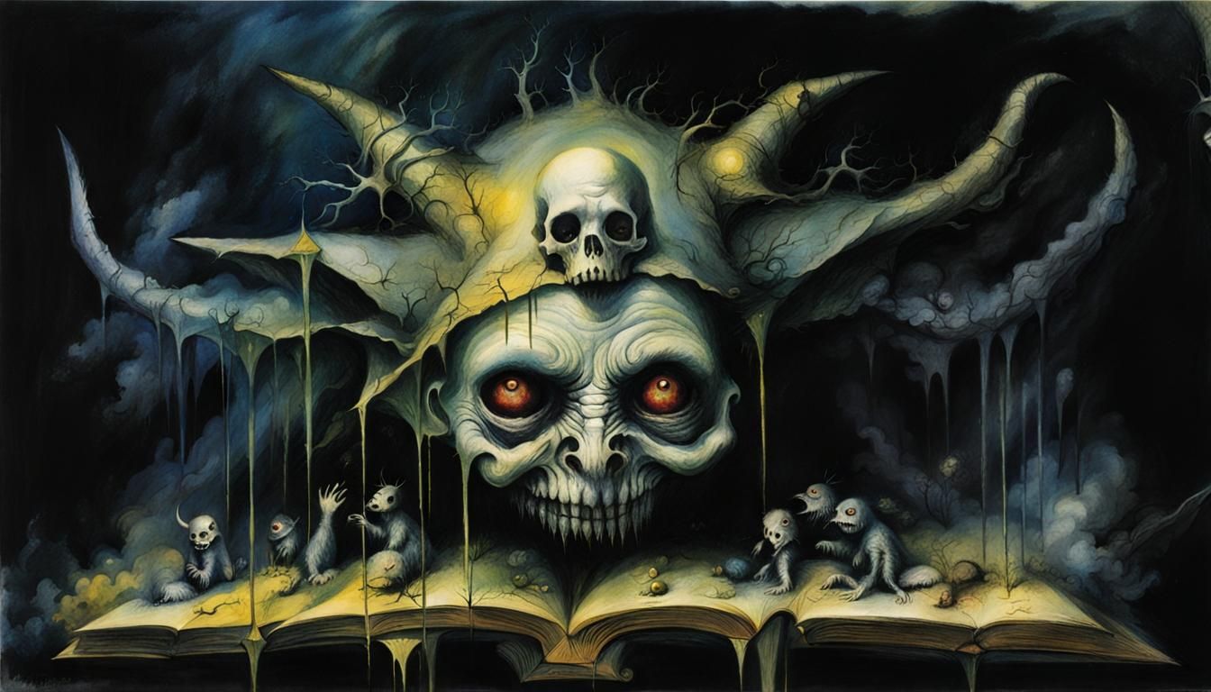 💩👑. colorful darkness. Stephen Gammell, Brian Froud.  by @Basic_Shmasic