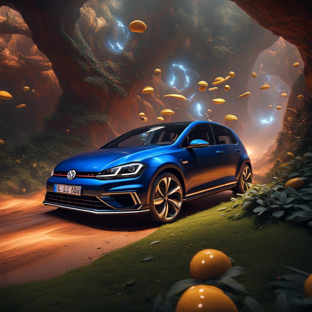 vw golf flying