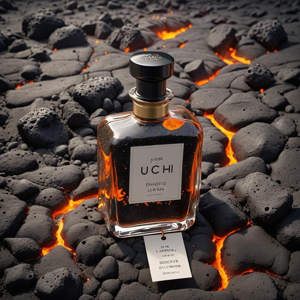 UCHI Perfume Bottle in Flowing Lava