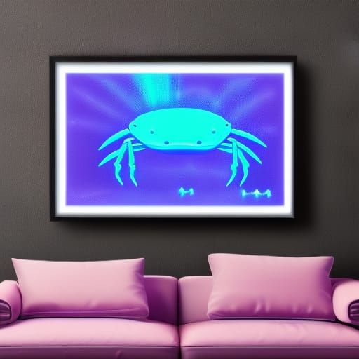 bioluminescent crab AI Generated Artwork NightCafe Creator