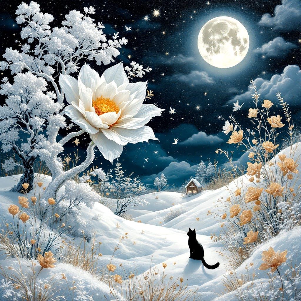 A frosty snow hummingbird