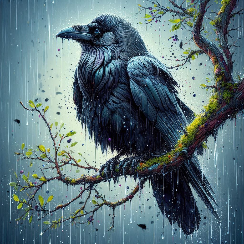 Rain lover Raven