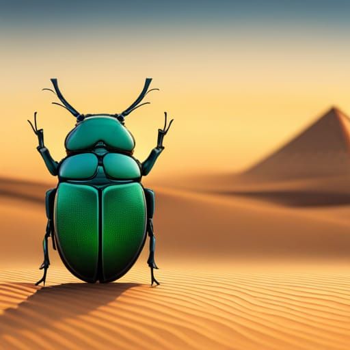 Beetle worshiping the Sun.