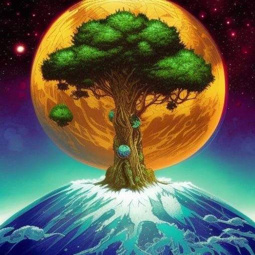 Cosmic World Tree  by @Space Boss