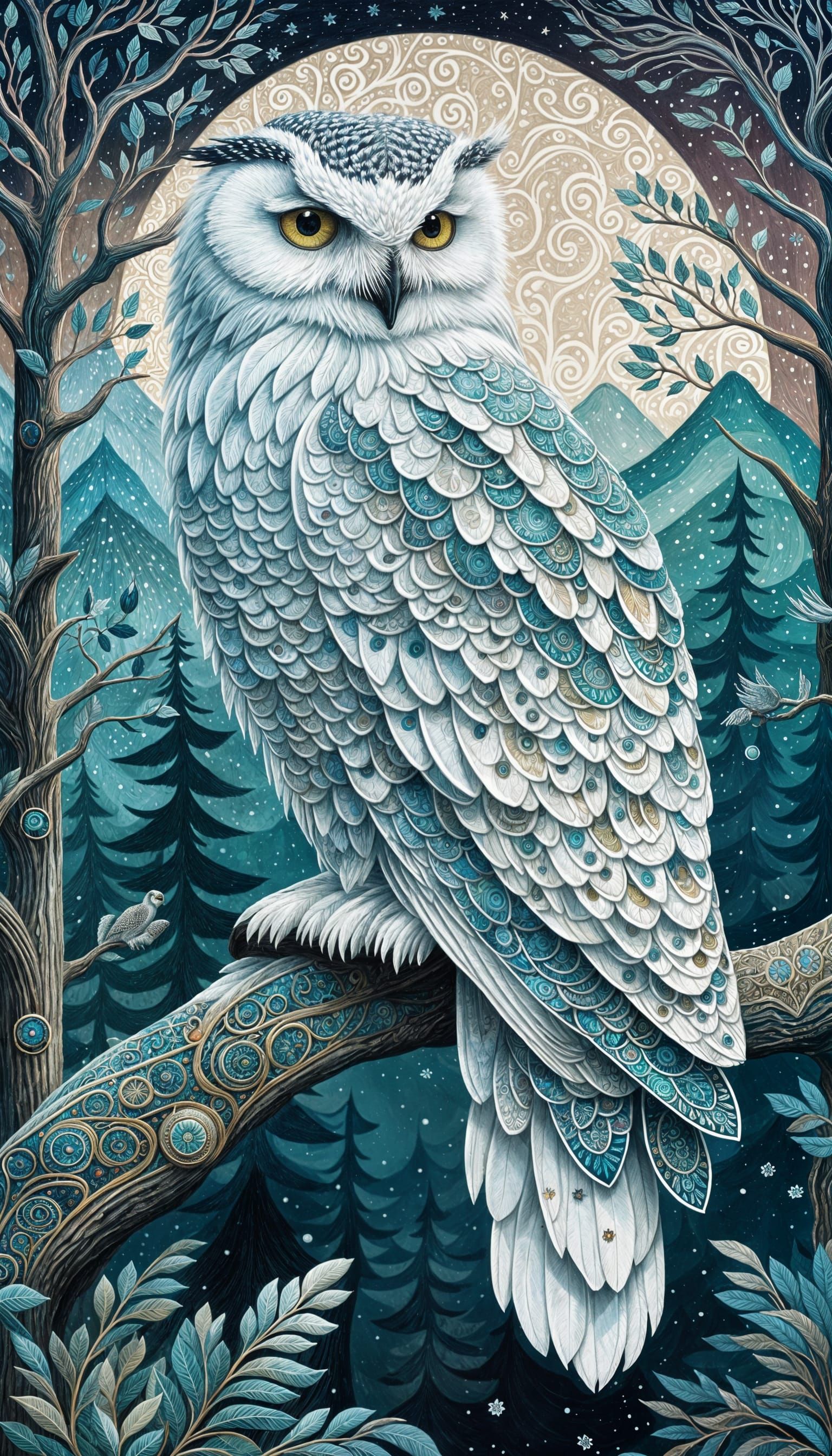 The Enchanted Owl of Frostwood  by @Heralyn