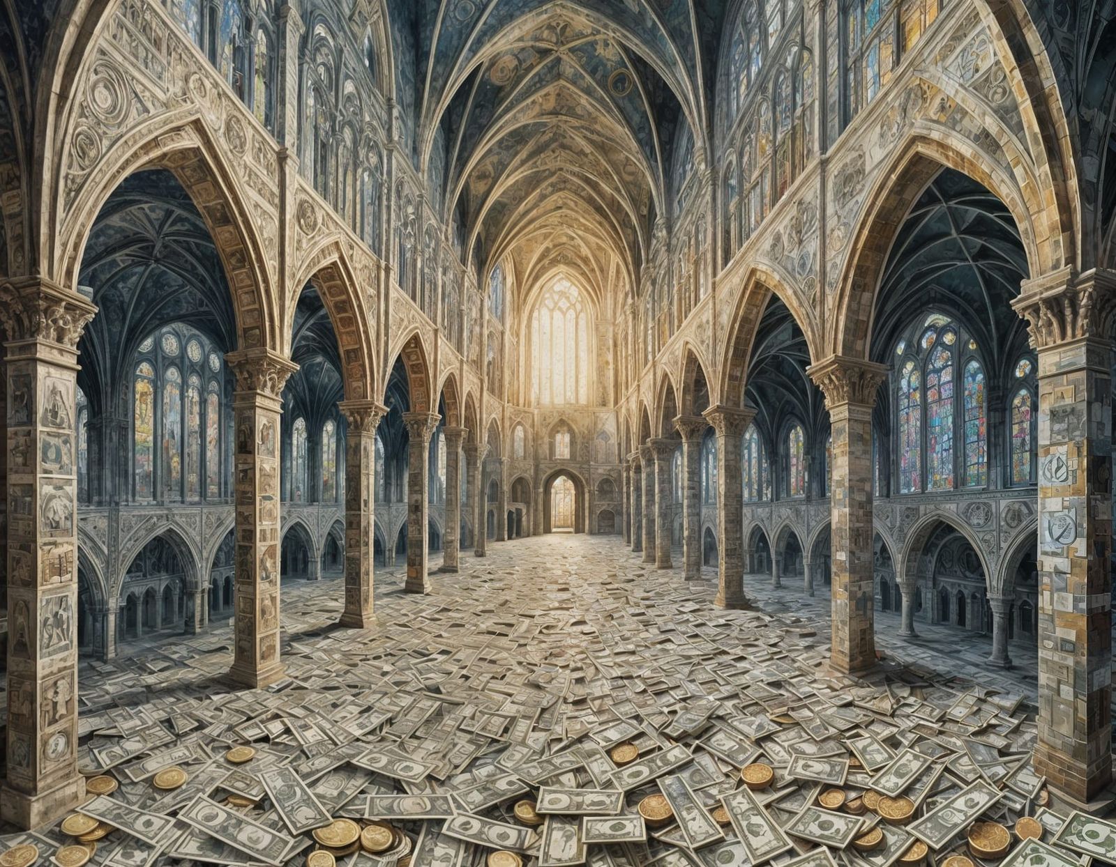 Cathedral of Currency  by @Diiablo