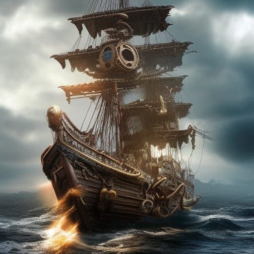 Medieval Ship. - AI Generated Artwork - NightCafe Creator