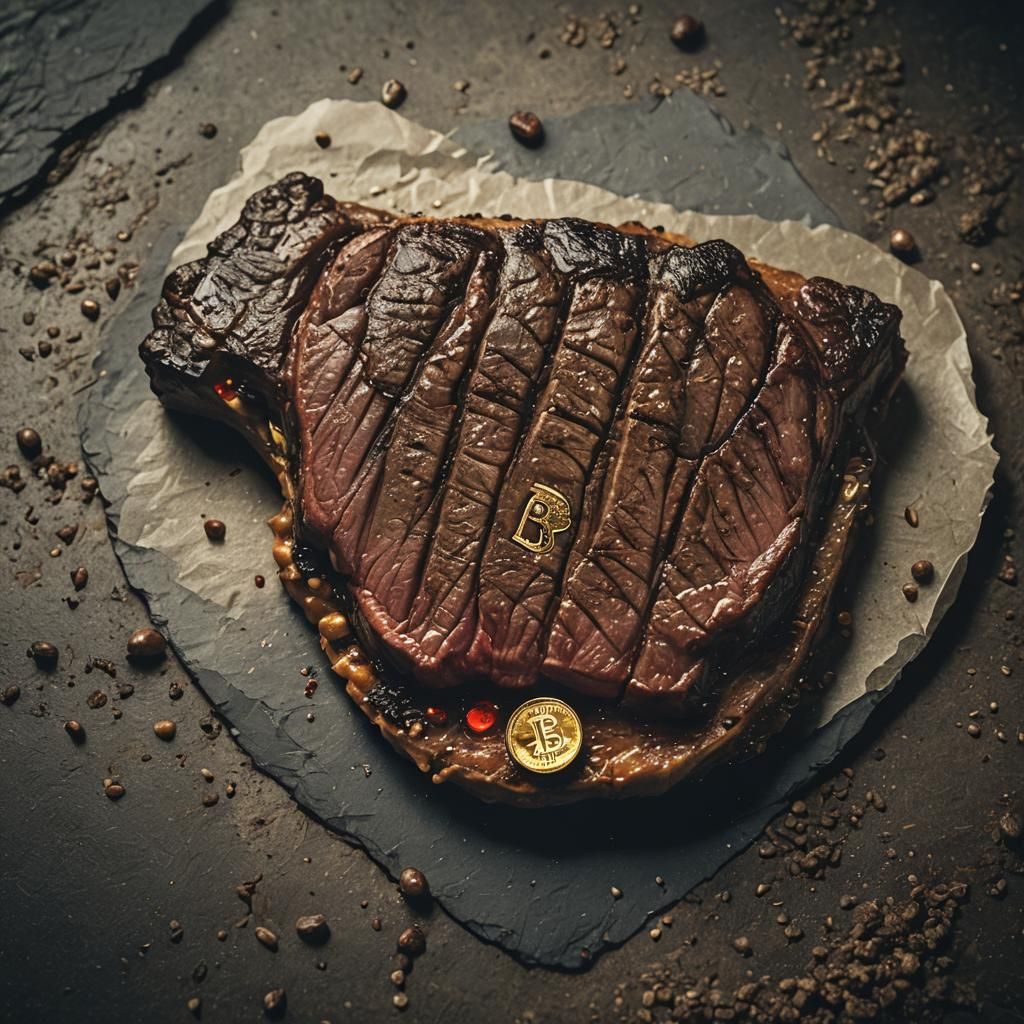 bitcoin proof of steak - AI Generated Artwork - NightCafe Creator