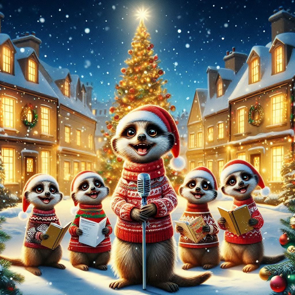 Meerkats caroling