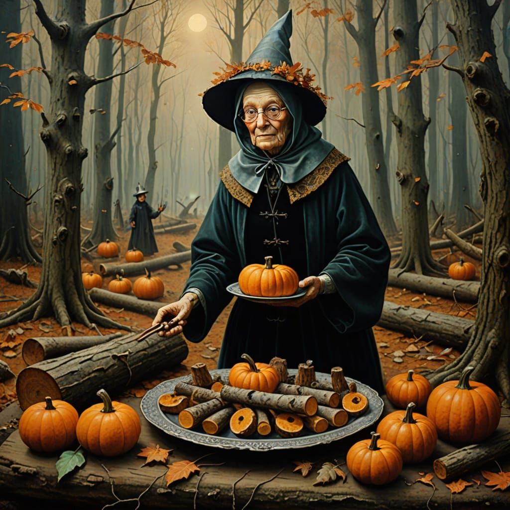 The Log Lady Serving Pumpkin Pies