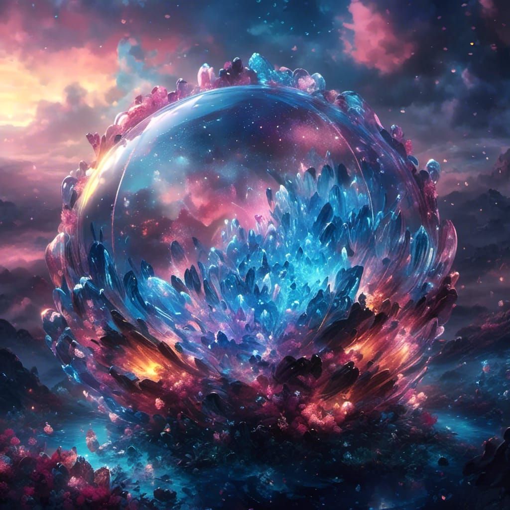 The universe in a crystal III - AI Generated Artwork - NightCafe Creator