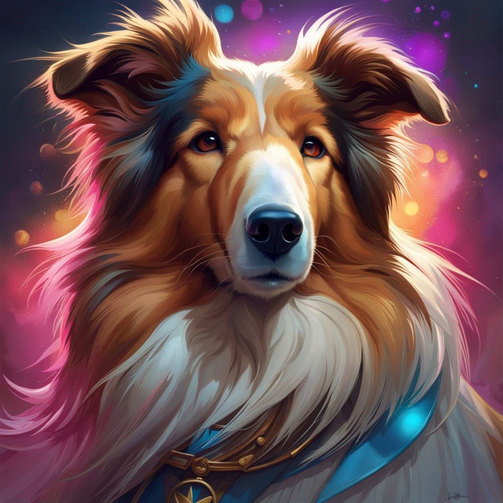 Rough clearance collie art