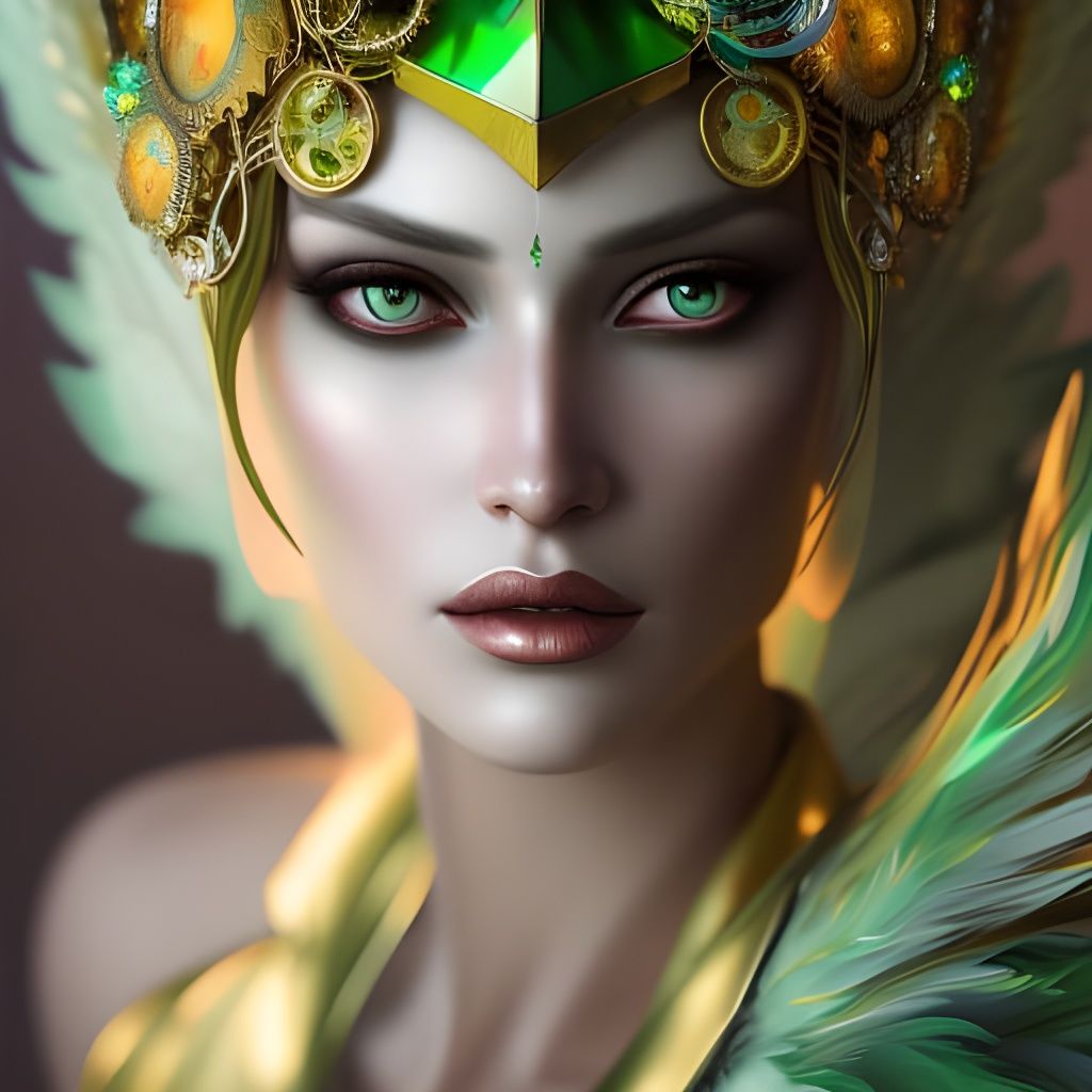 GREEN LADY - AI Generated Artwork - NightCafe Creator