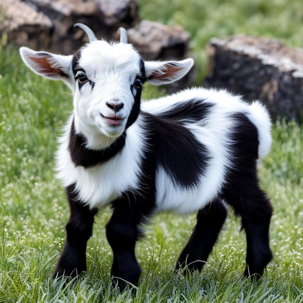 THE CUTEST LITTLE GOAT ..A HAPPY ONE !