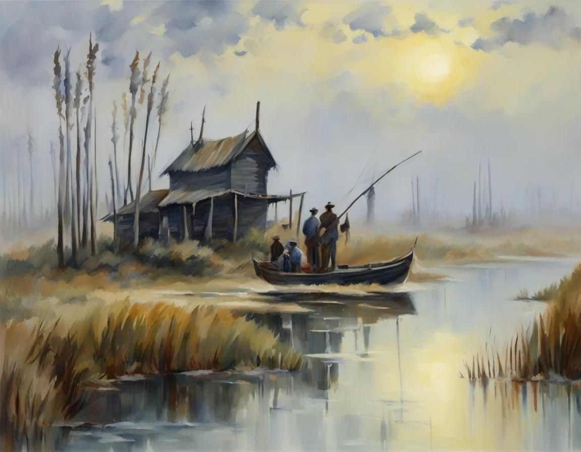 There is a village of fishermen