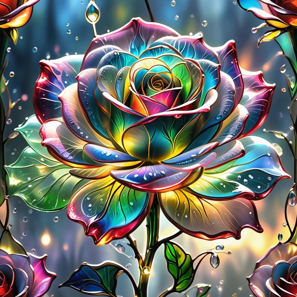 Psychedelic Rose  by @Marilu