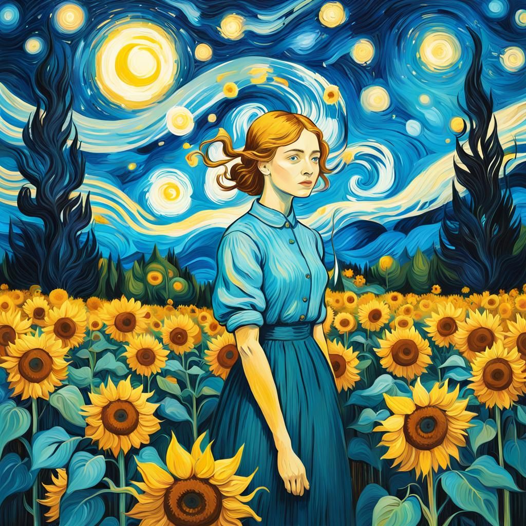 Starry Night Sunflowers