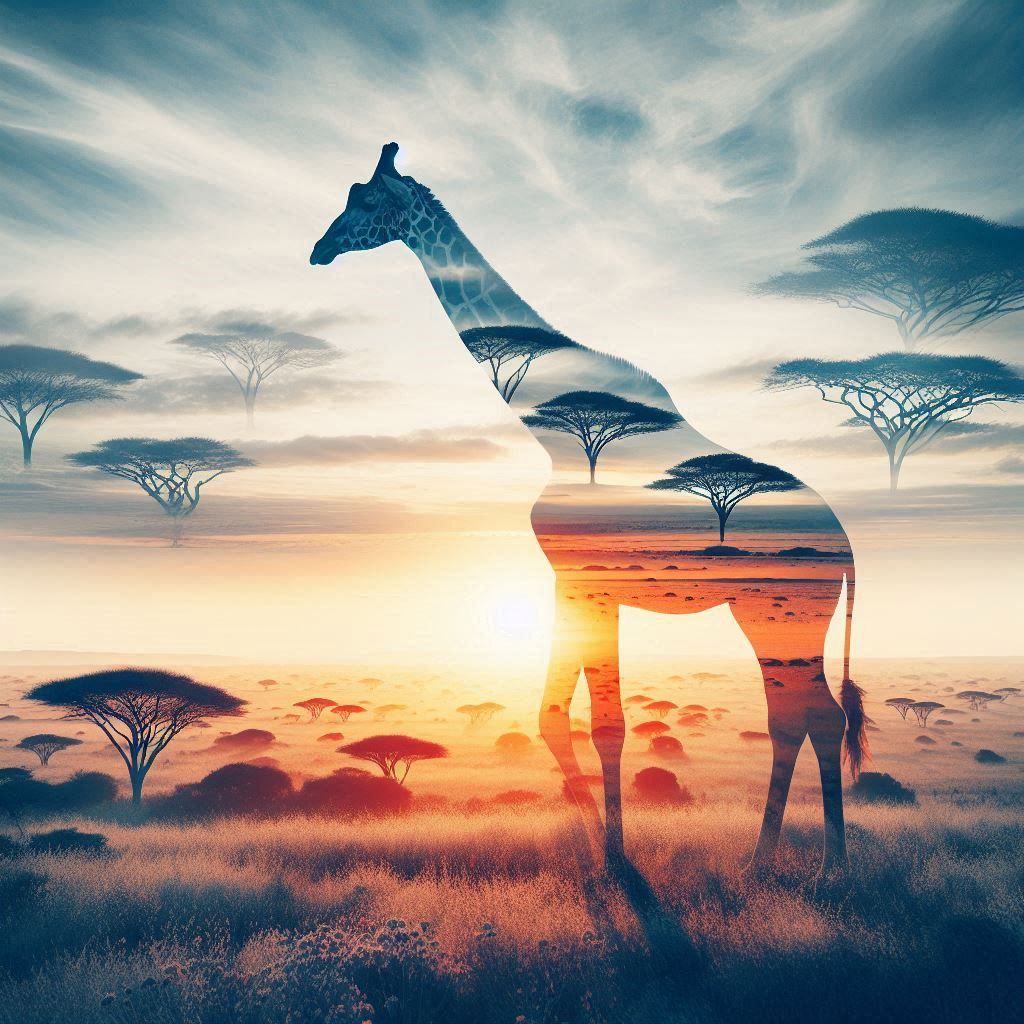 double exposure beautiful fantasy portrait landscape..