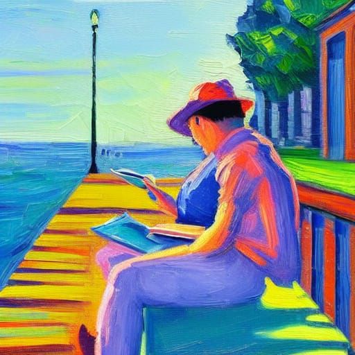 Reading on the waterfront