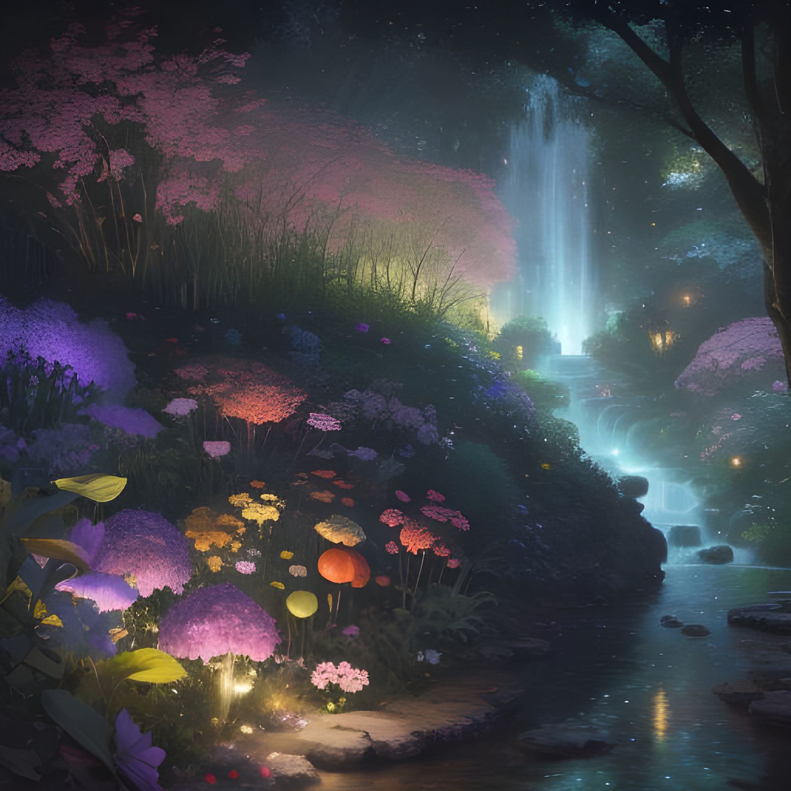 magical garden landscape  🌸🌻🌻🍑🌹🌹🪻🌹🌹🌸💐🌺🌷🌻🥀🌼🪷