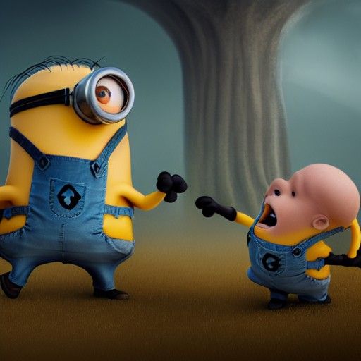Minions fighting joe biden in diapers