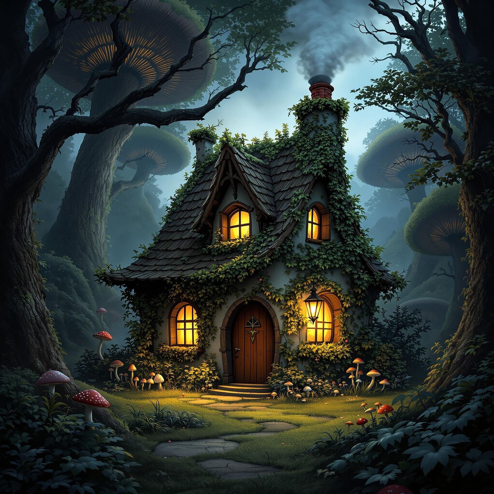Dark forest cottage  by @Morak Arsza