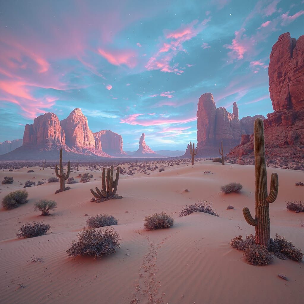 Desert surrealism landscape 