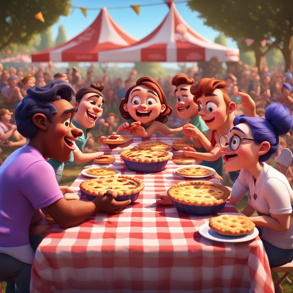 Pie Eating Contest AI Generated Artwork NightCafe Creator