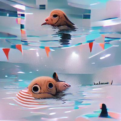 Swimming around feeling sad