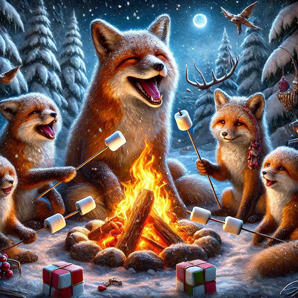 Campfire Eating Marshmallows !!