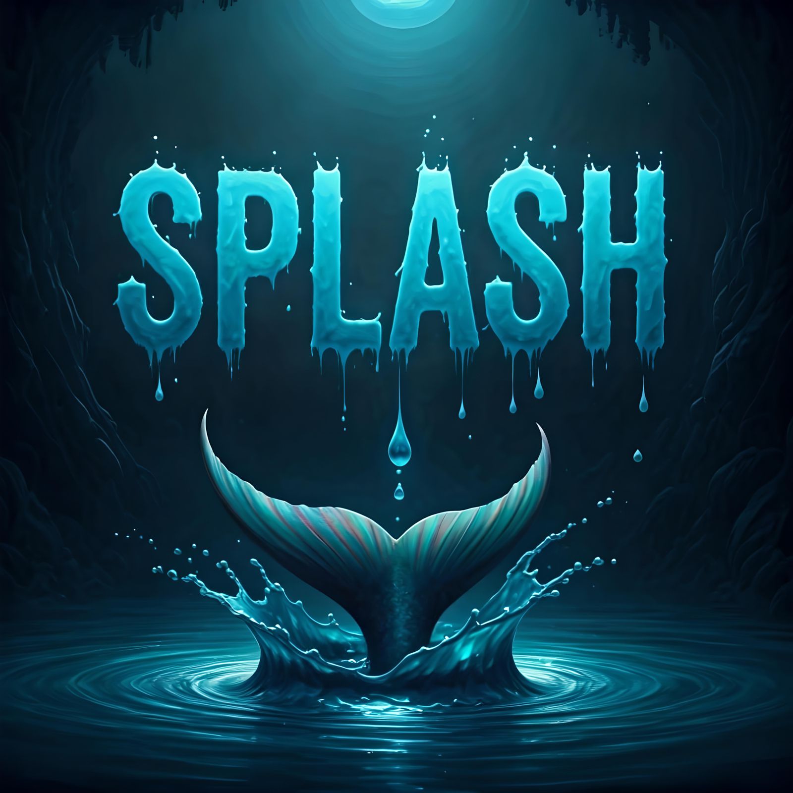 dives under the splashes  by @EB