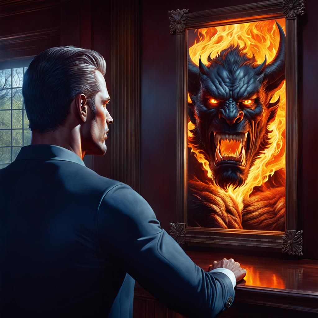 His Reflection Tells His Story!