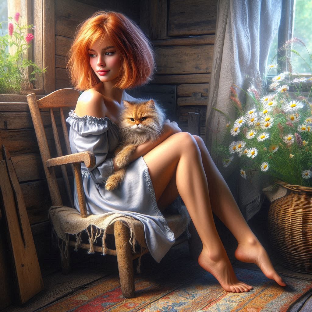 With My Fluffy Cat 😸😸