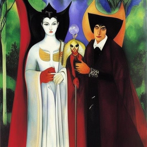 Good and smart vampire lord with two siamese cats 
By Mikhai...