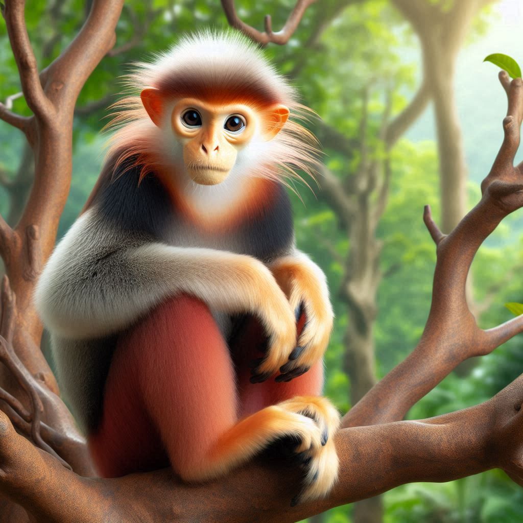 Red-shanked Douc Langur  (endangered)