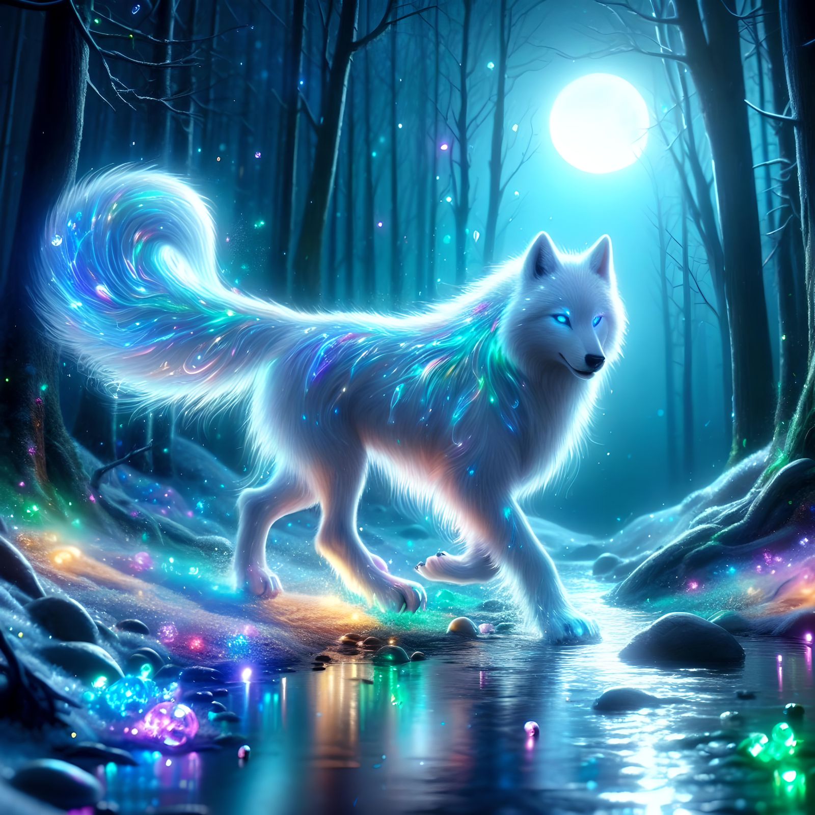 White magical wolf 🏛