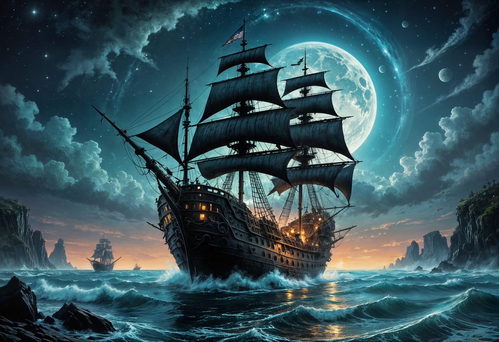 Ghost ship   by @1cheesepuff