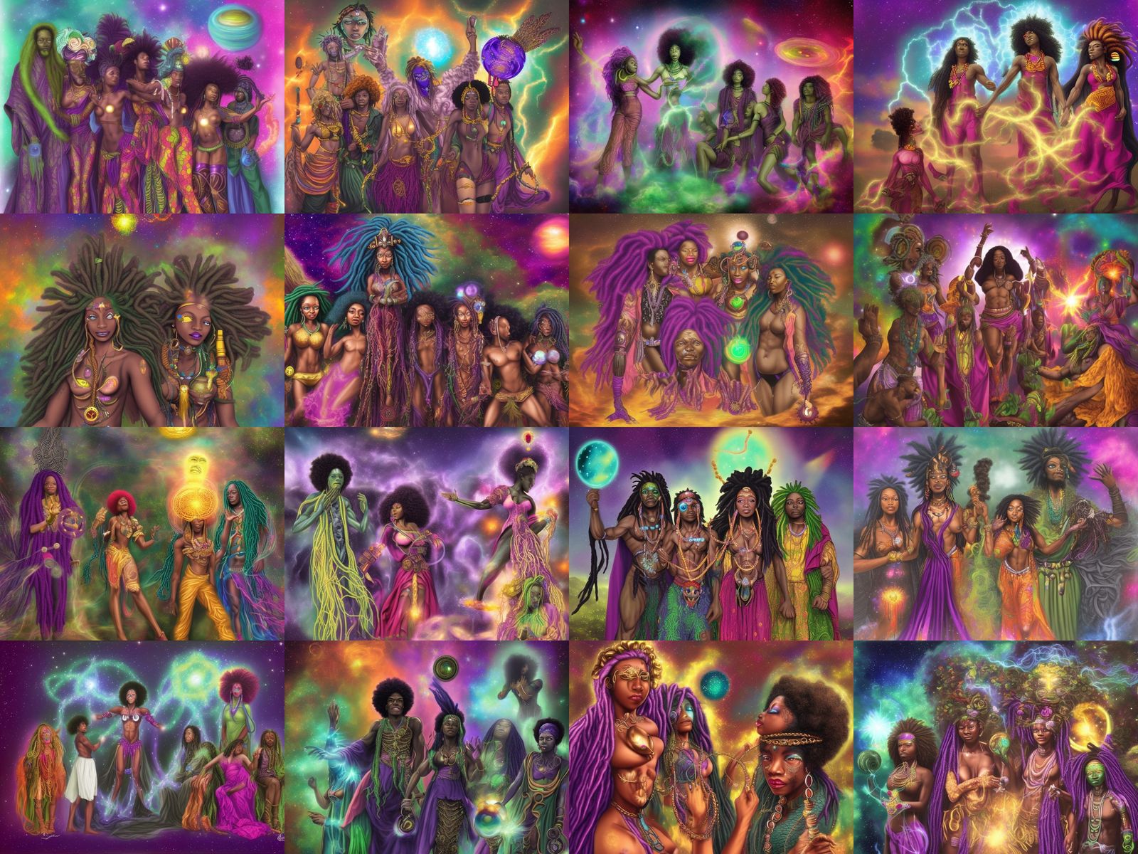 The Afro Locs Voodoo Alchemist Deity Goddess And God Healers From The