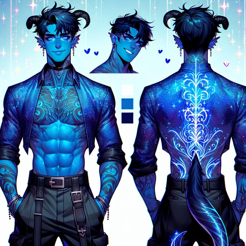 Confident Fantasy Warrior with Magical Abilities