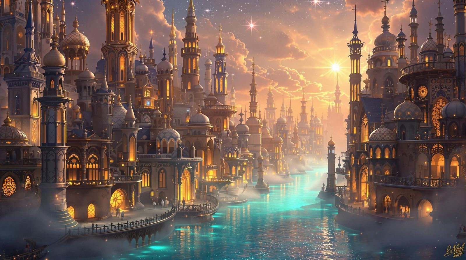 Portal into a Shimmering Dreamscape  by @Textured Color