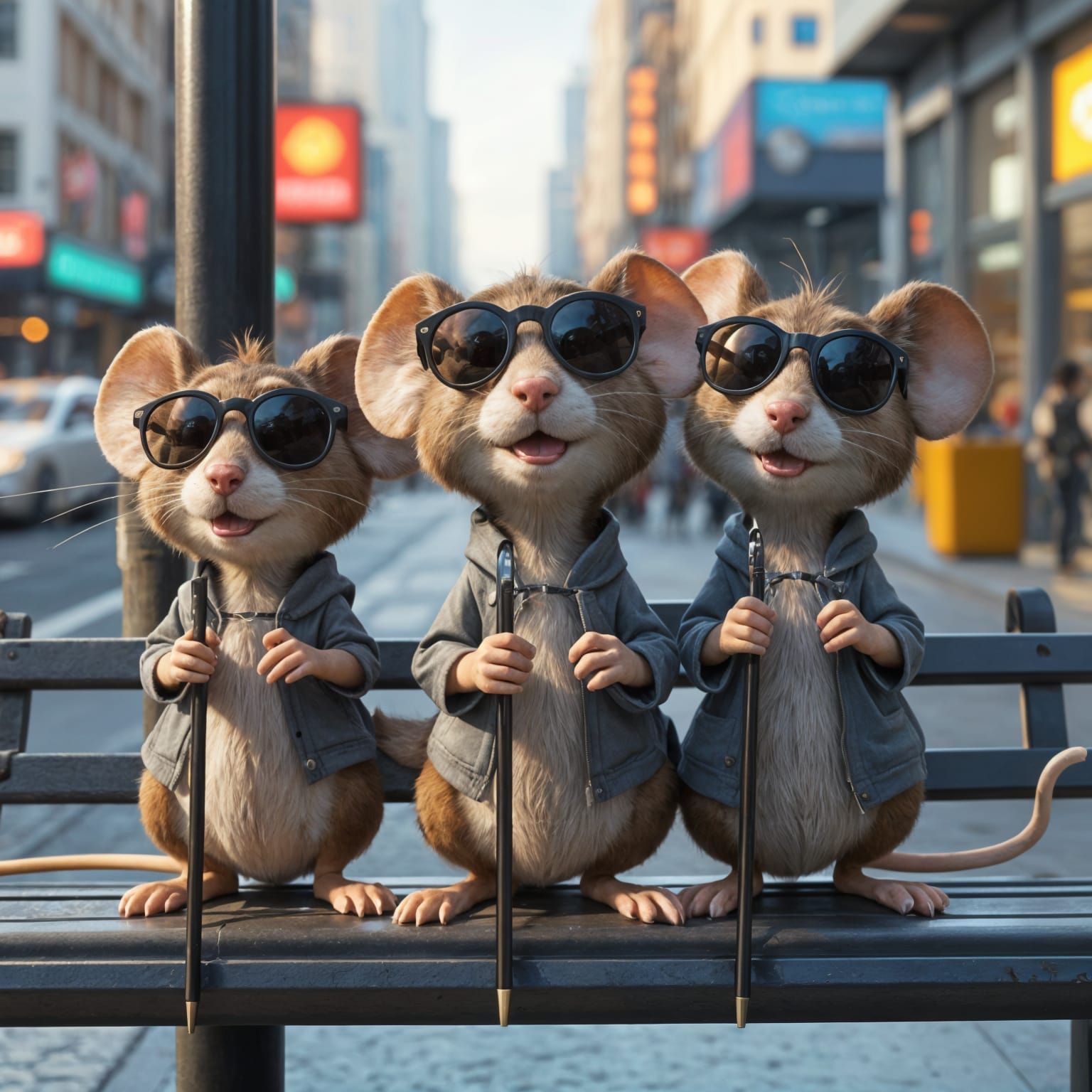 Three blind mice  by @Mike Ritchie