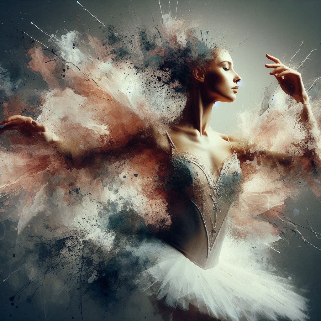 double exposure beautiful fantasy DALL-E 3 portrait landscap...