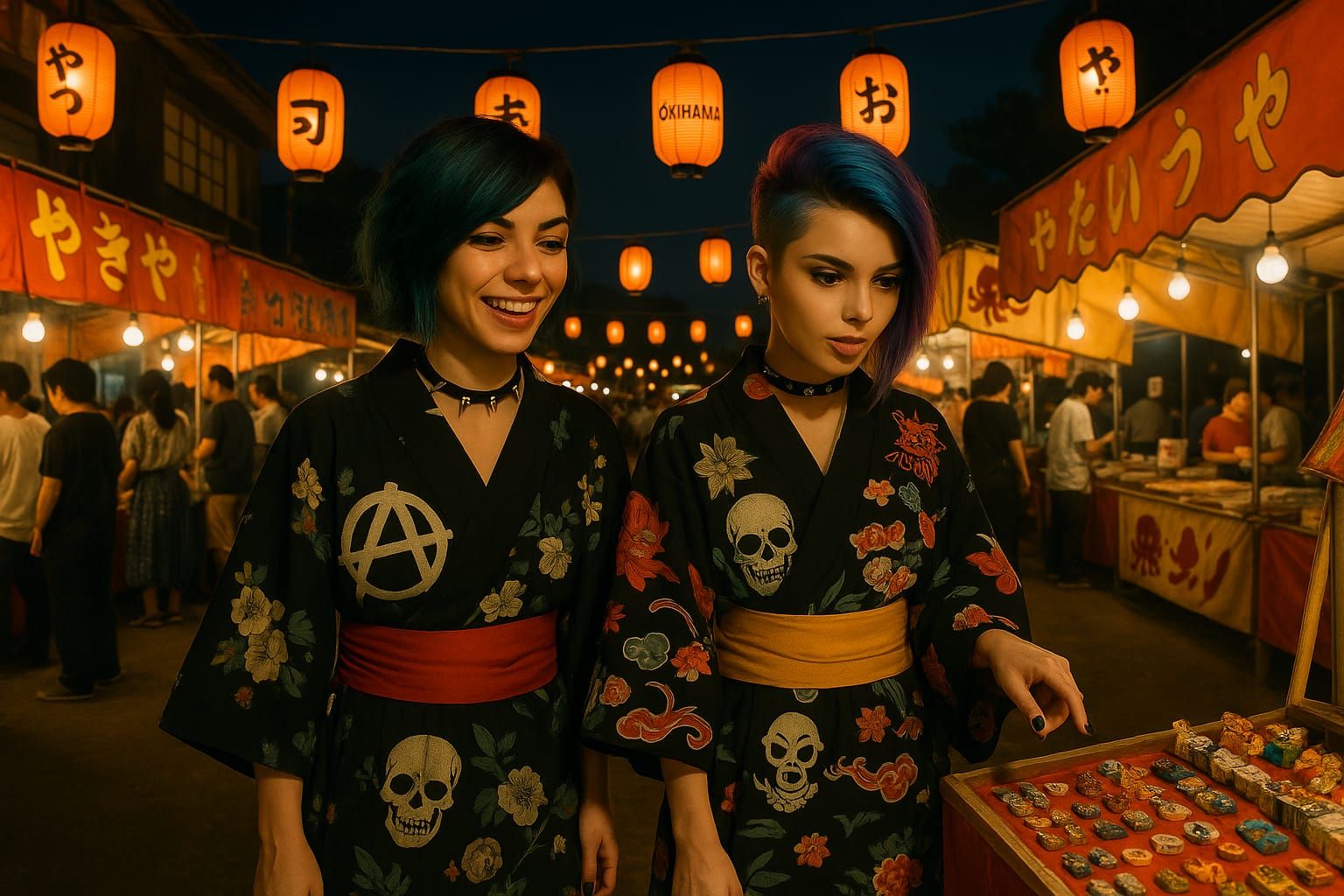 punk girls at Okinawa Festival - Magical Atmosphere