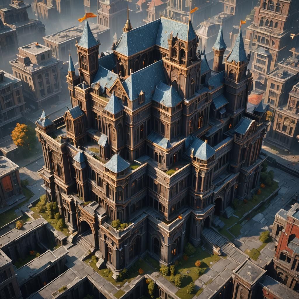 A large hammer -shaped building