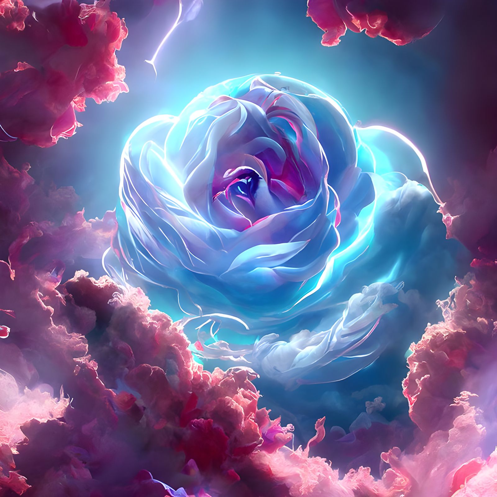 The true eternal rose is hidden within the clouds.  by @nana