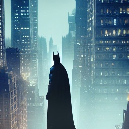 Batman watching over Gotham - AI Generated Artwork - NightCafe Creator